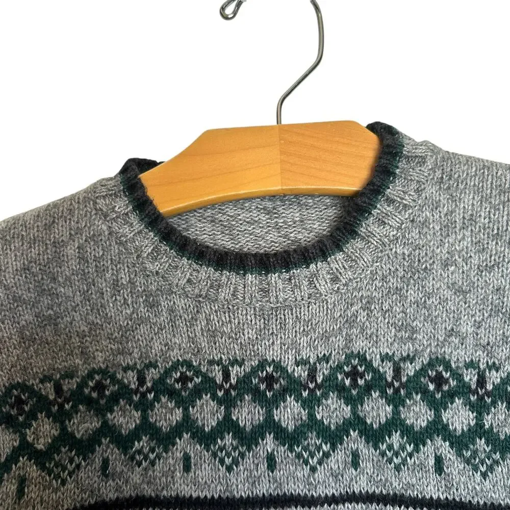Vintage Oshkosh B'Gosh Trusts Tide Polar Bear Fair Isle Sweater Baby Size 3T
